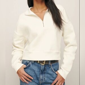 Reformation Half Zip-Up Sweatshirt